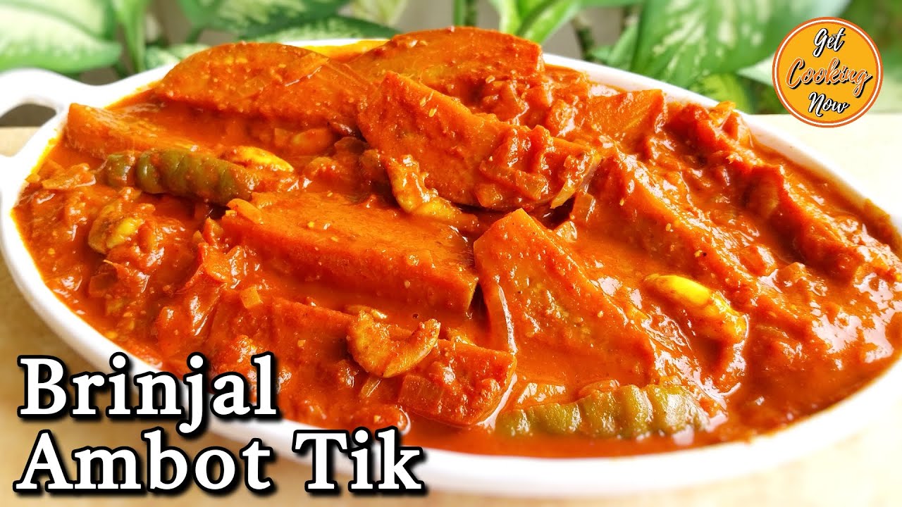 Authentic Goan Brinjal Ambot Tik Recipe | Goan Eggplant Curry with Dried Prawns | Goan Recipes