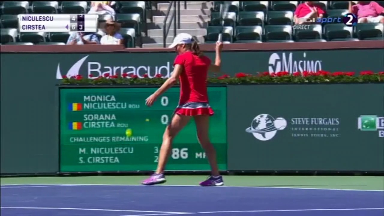Tennis Hotshot: Monica Niculescu's forehand slice winner