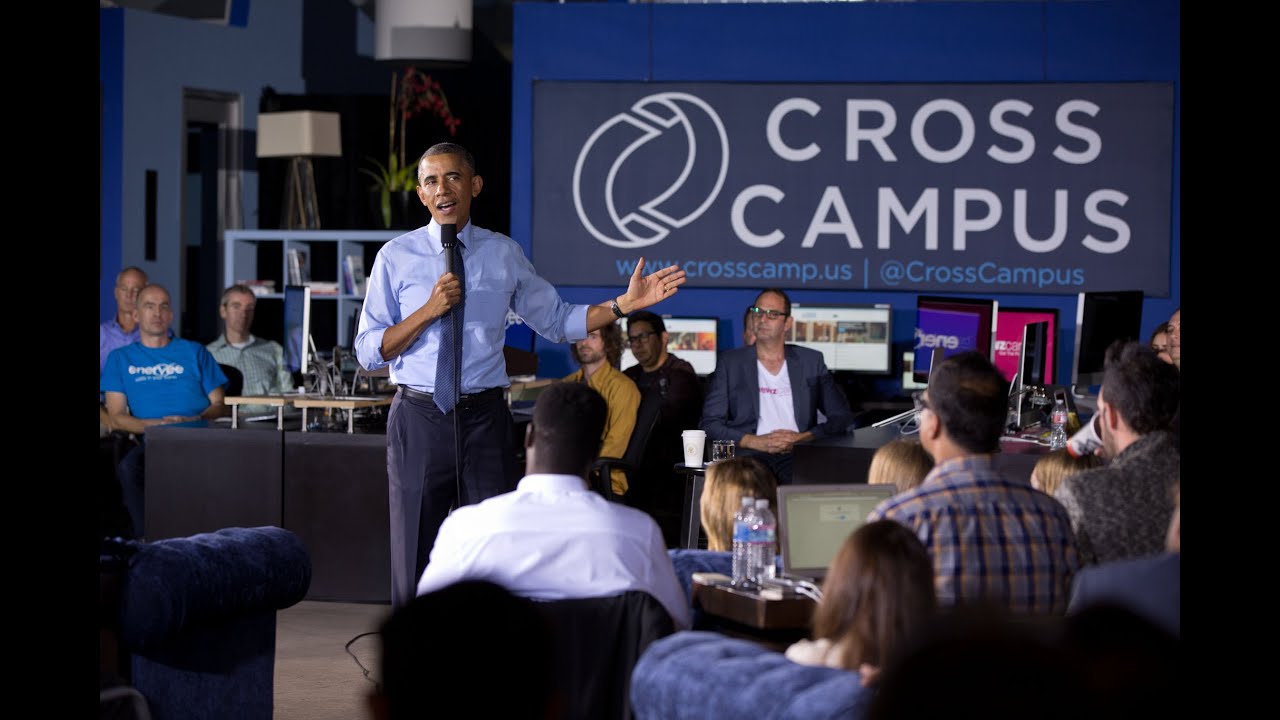 The President Holds a Town Hall at Cross Campus