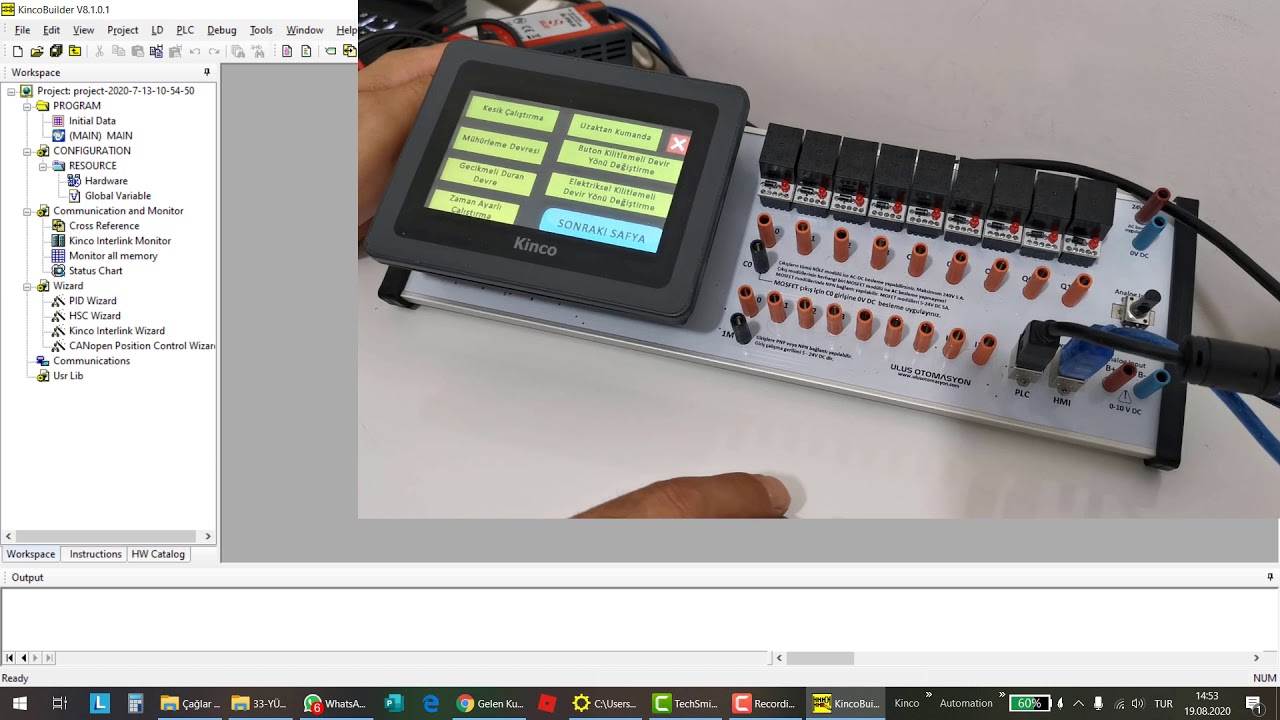 HMI - PLC Eğitim seti - 4.3 inch Ekranlı PLC