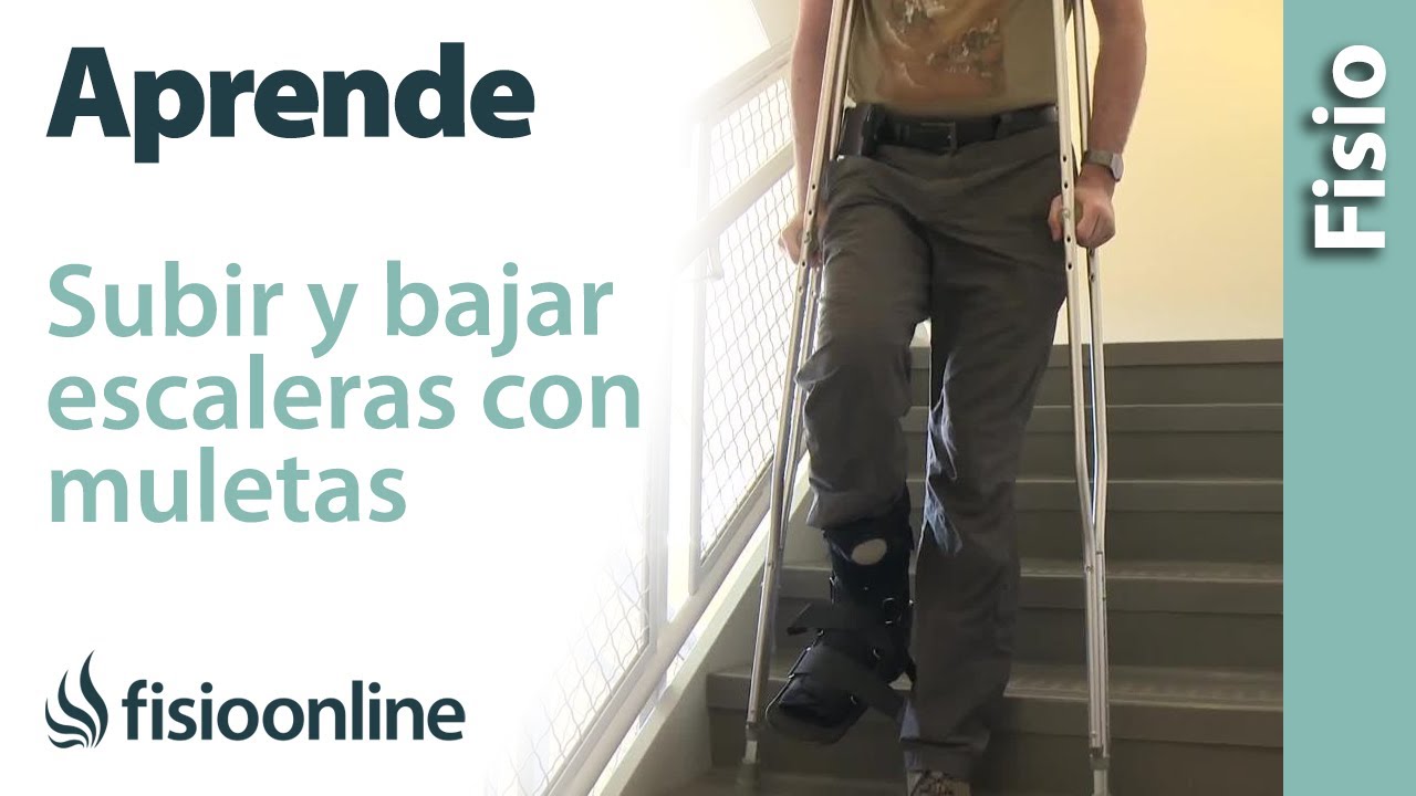Aprende a SUBIR y BAJAR escaleras con MULETAS