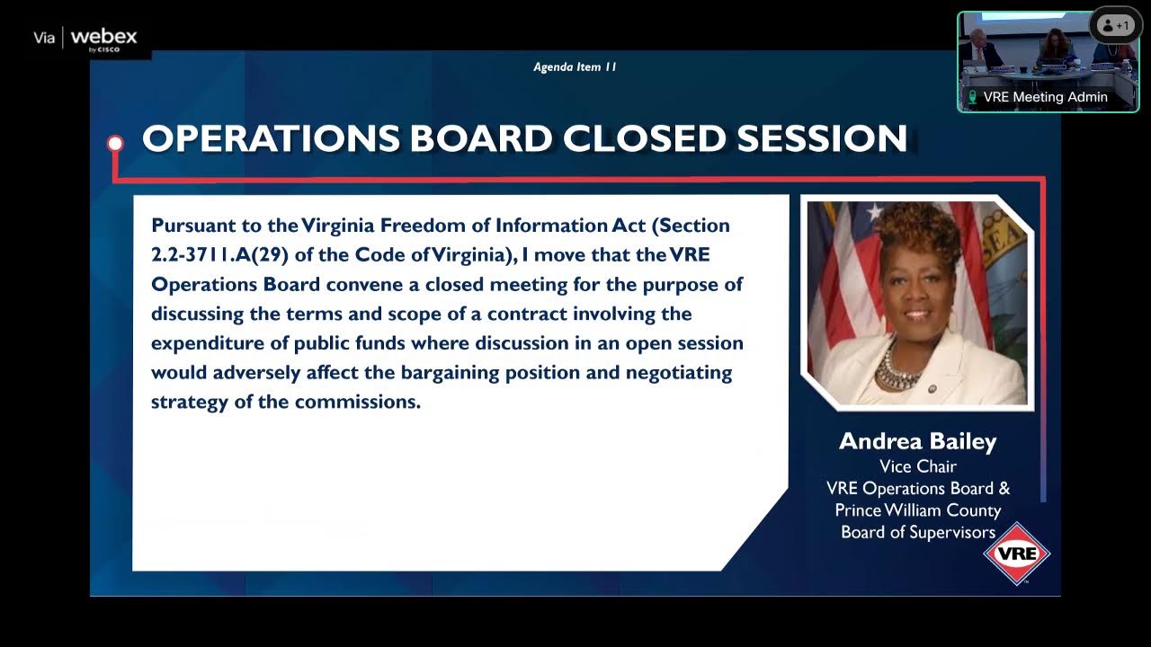 VRE Operations Board Meeting for March 2025
