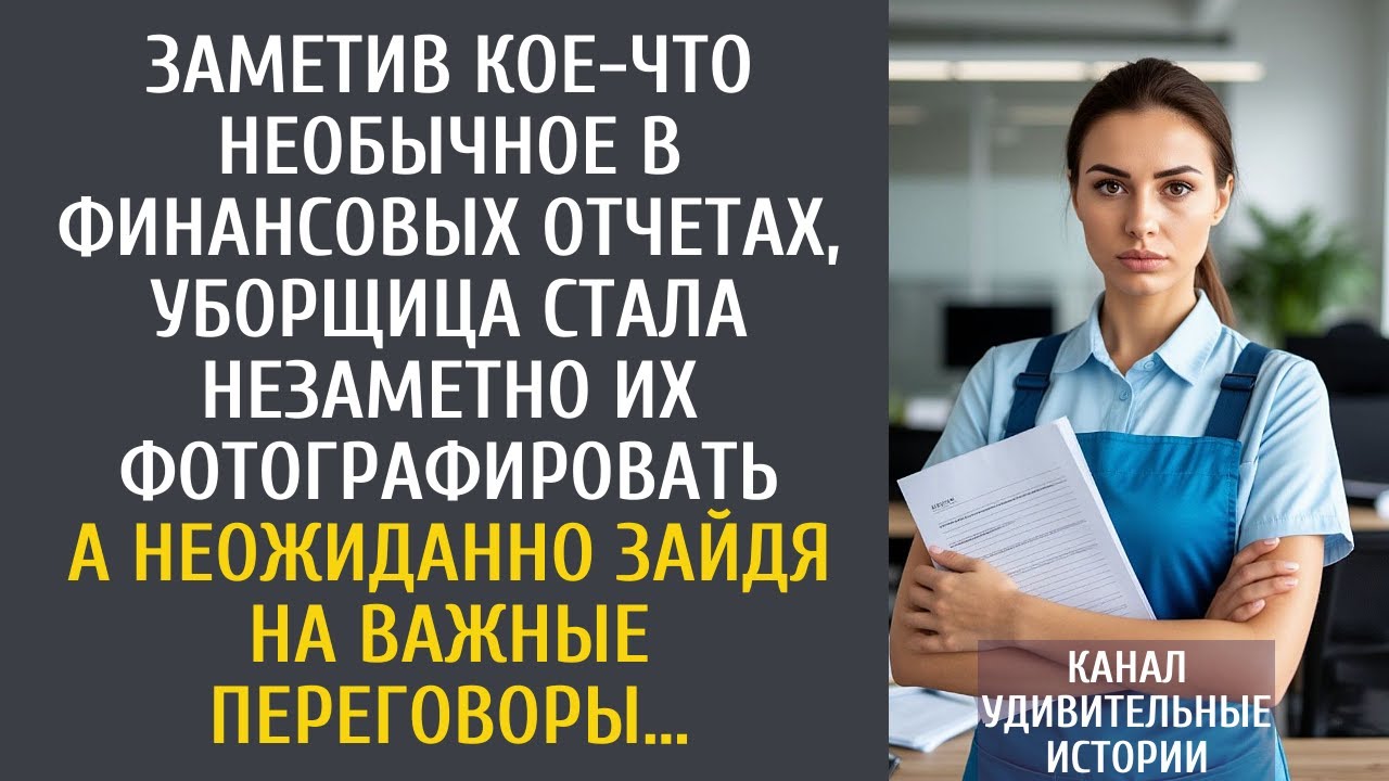 Заметив странности в финансовых отчетах, уборщица стала незаметно их фотографировать… А когда зашла…