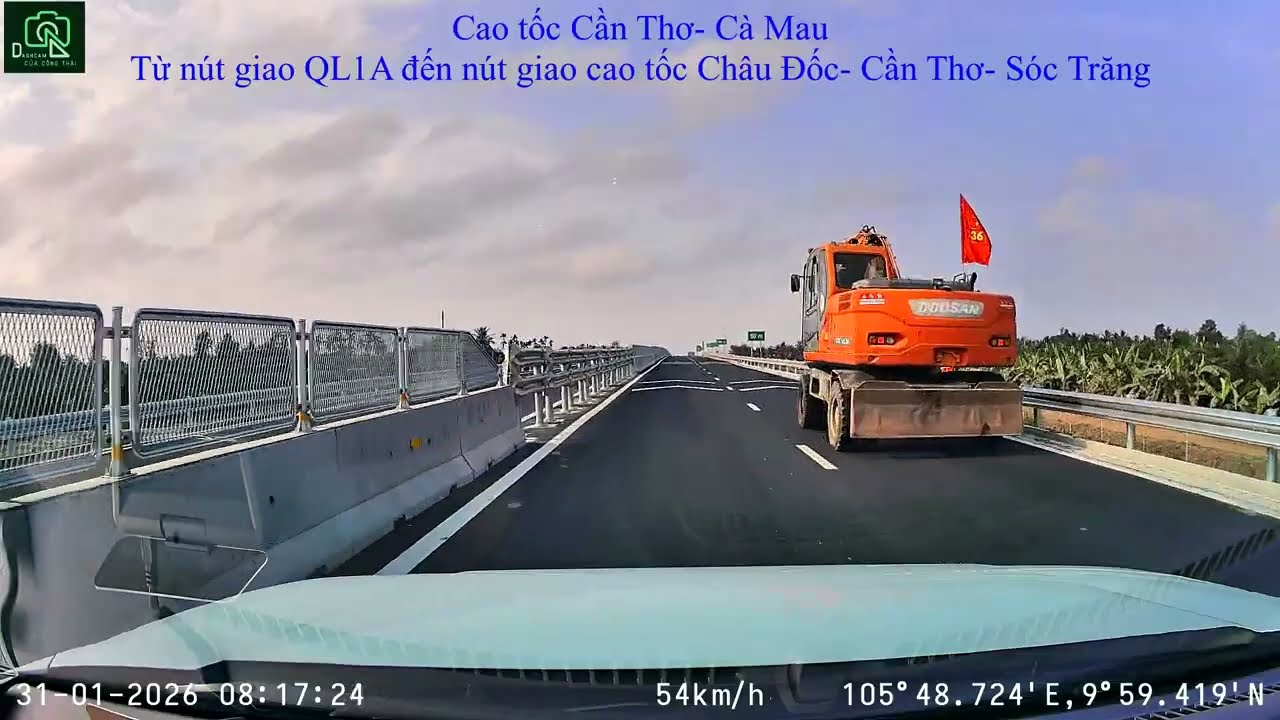 Lái xe từ Cần Thơ đến Cà Mau trên cao tốc mới ngày cận Tết 2K (30/01/2026)
