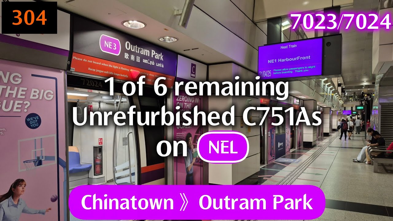 [Catch before refurb] SBS Transit - Alstom C751A 7023/7024 (Chinatown➡️Outram Pk)