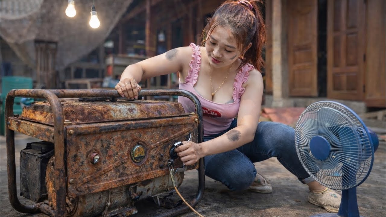 Beautiful Mechanic Revives an Old Generator Abandoned for Years | Full Restoration