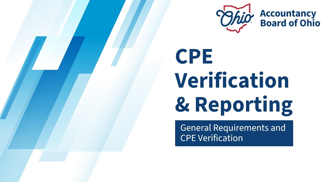 CPE Verification & Reporting