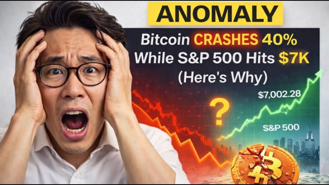 IT BROKE: Bitcoin Crashes 40% While S&P 500 Hits $7k (Here’s Why)