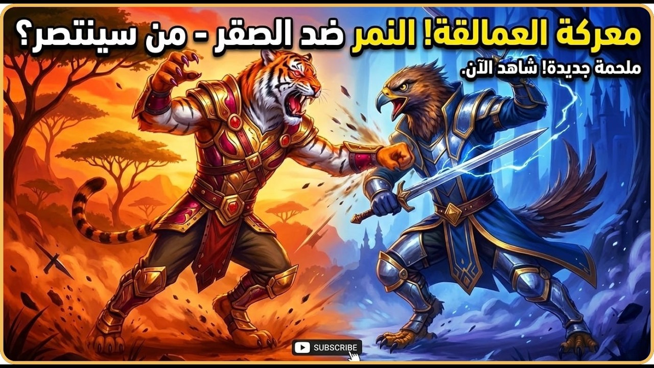 الاسد ليو يعلن نصف النهائي بين النمور و النسور 😱😱  |  قصه للاطفال قبل النوم