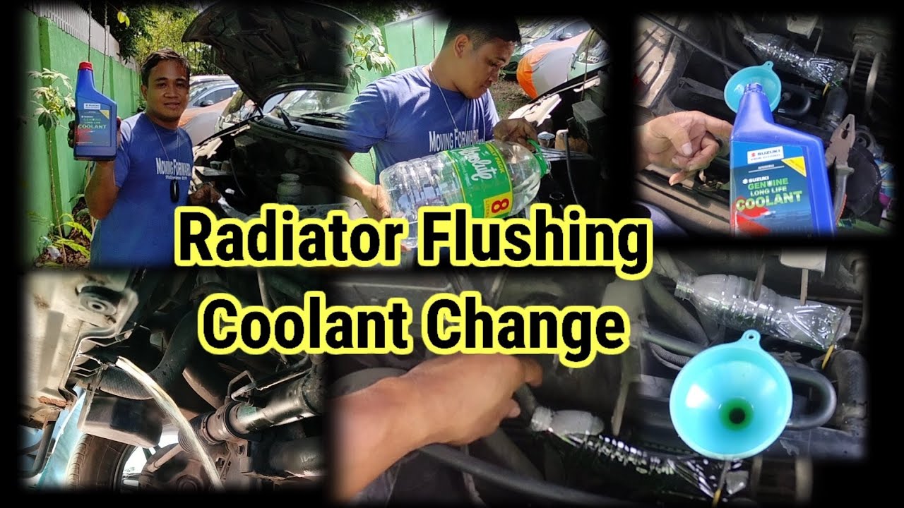 How to Flush A Radiator Using Distlled Water and Coolant Change of Suzuki APV │