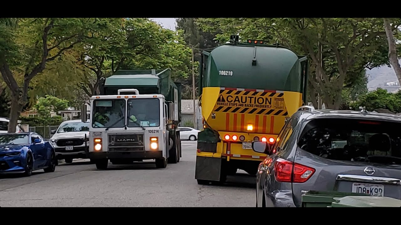 Waste Management Garbage Trucks in Simi Valley