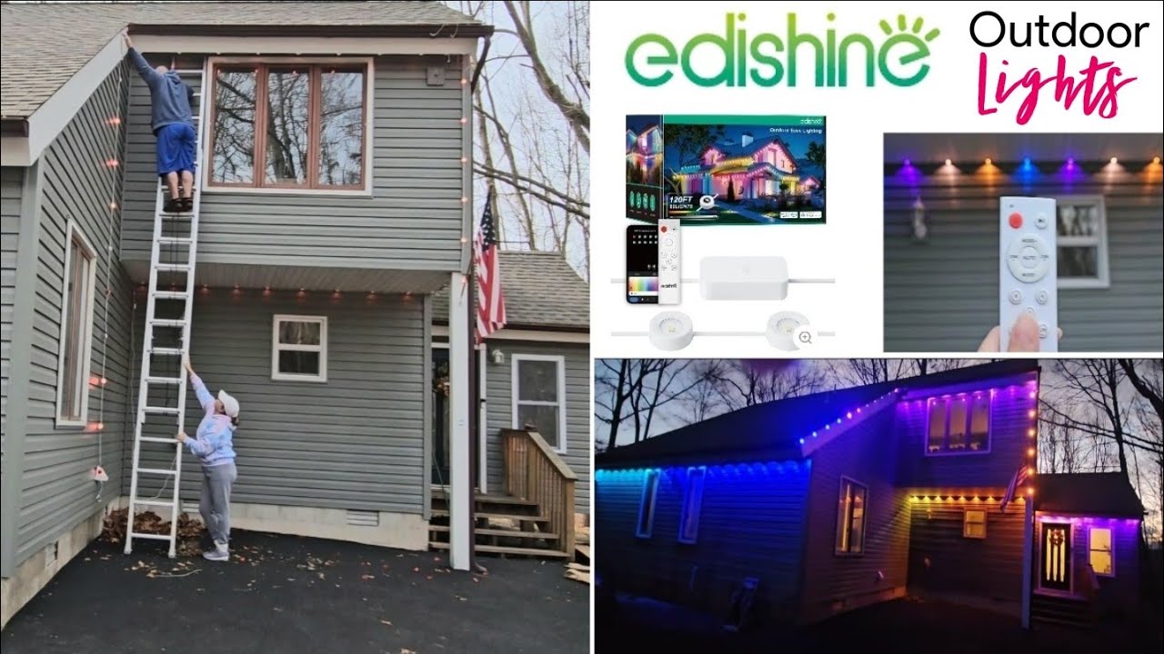 EASY to Install | Affordable | Remote Controlled | Waterproof 💦 Outdoor Lights 🎄| Edishine 120ft LED