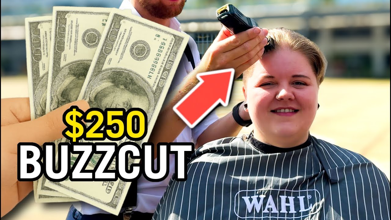 $250 Buzz cut | Nobody Said Yes Until She Shaved Her Head!