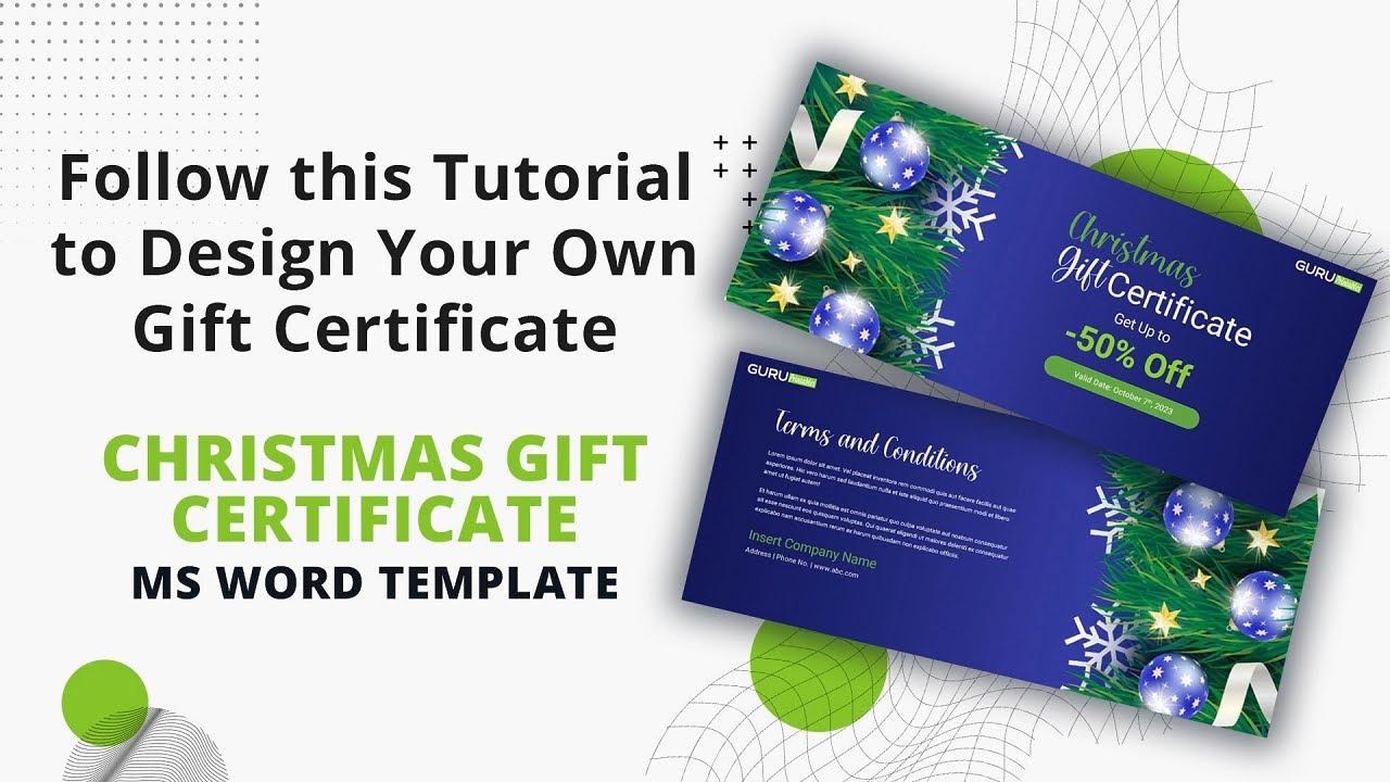 How to Design Christmas Gift Certificate in Microsoft Word