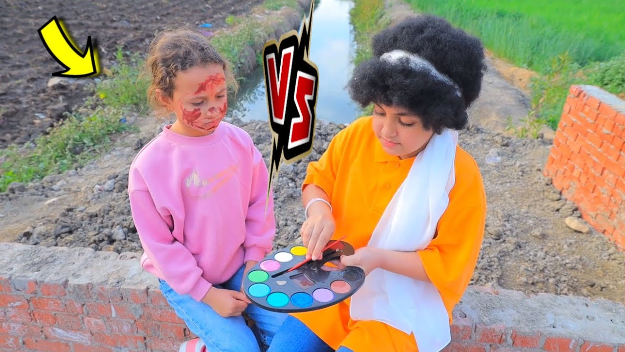 بنت صغيرة ترسم اشكال بالالوان - شوف حصل ايه !!