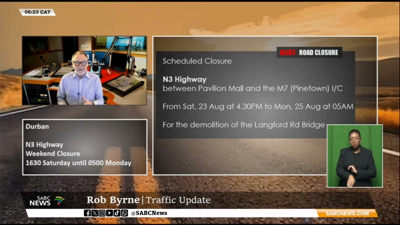 Traffic update | 19 August 2025