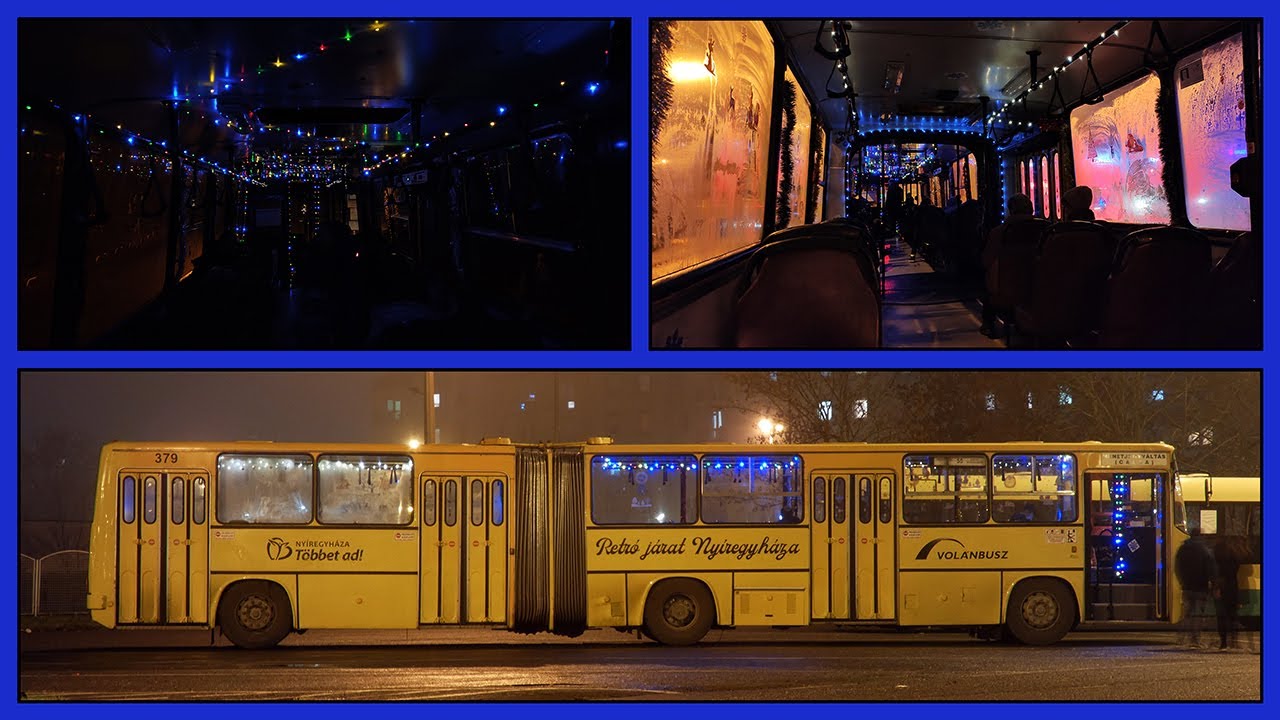 JSZ-379 Nyíregyházán, mint adventi retró járat (Ikarus 280)