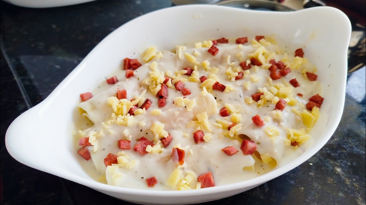Canelone com a massa de lasanha no molho branco uma verdadeira delícia essa receita!!