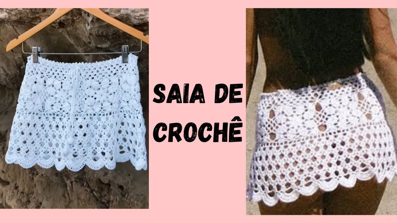 Saia de crochê/ saída de crochê/ versão canhoto @summercroche