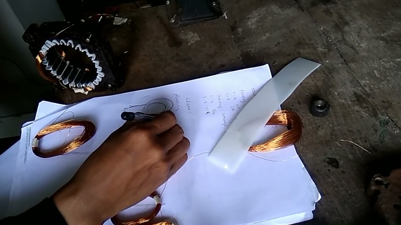 tutorial cara gulung ulang dinamo spin (pengering) mesin cuci 2 tabung merk sharp aquamagic running