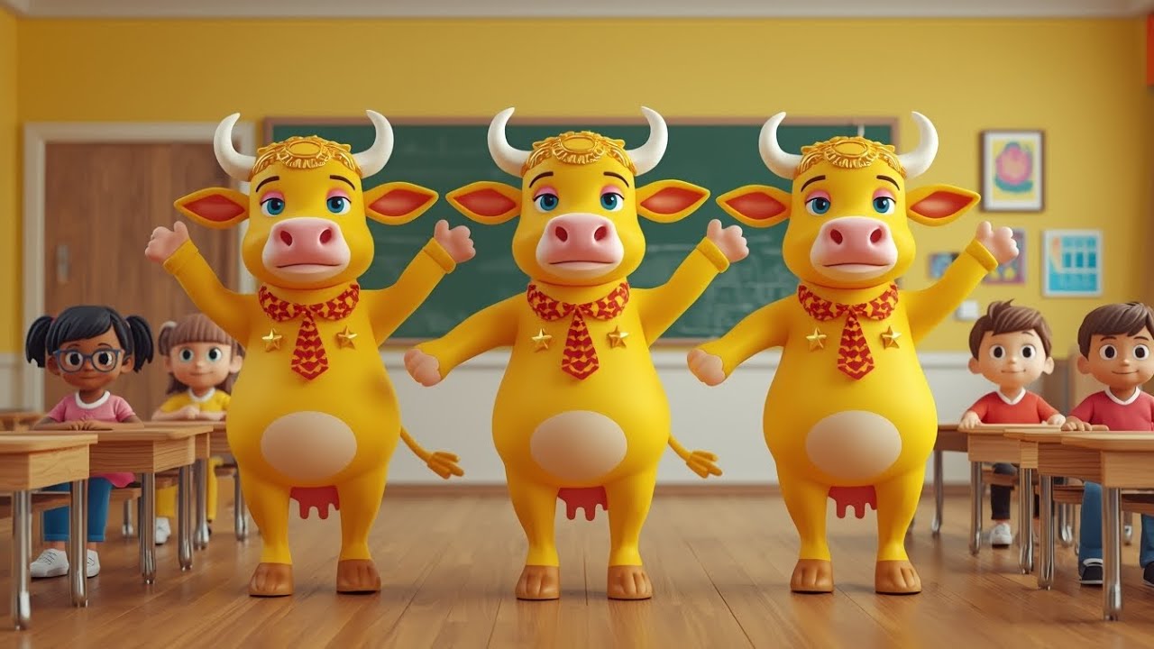 My Little Three Cows | Kids Song