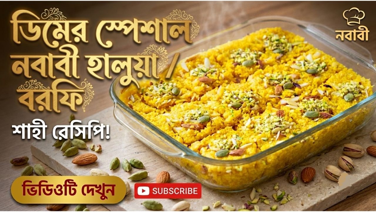 ডিমের স্পেশাল নবাবী হালুয়া / বরফি || ডিমের মনসুর রেসিপি || Dimer Halwa Recipe || Egg Halwa