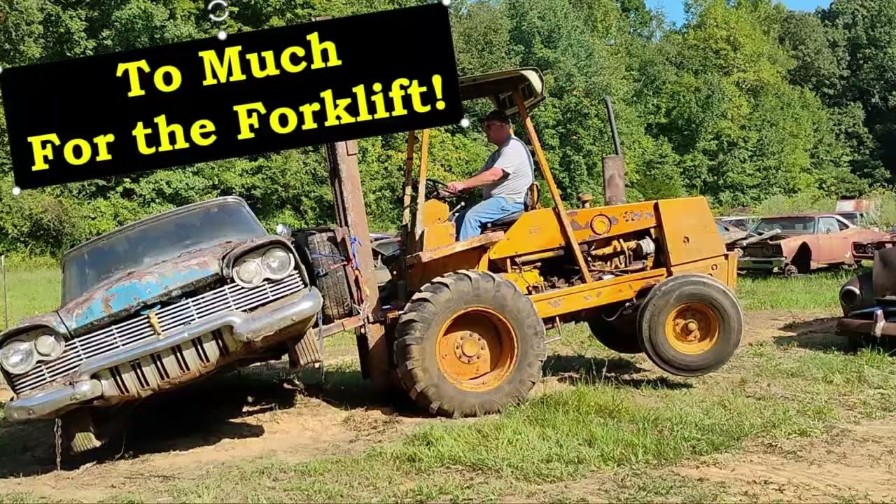 Mopars to Heavy for the Forklift at the Salvage Yard #stephensperformance #mopar #salvageyard #dodge
