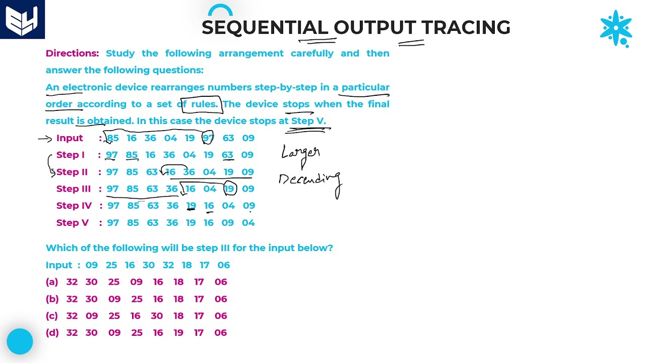 Sequential output tracing | Introduction | | Reasoning | Part- 01 | Bharath Kumar