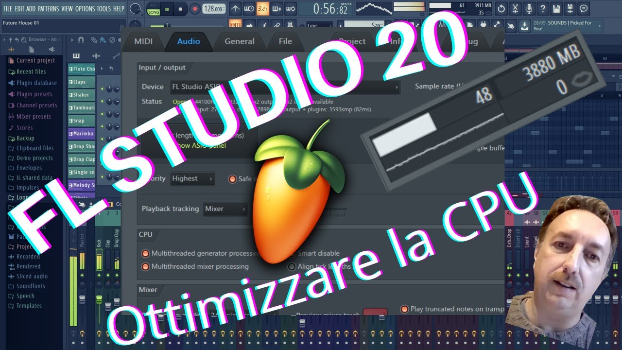 FL Studio 20 - Come ottimizzare CPU, RAM e computer per produrre musica - Tutorial in italiano 042