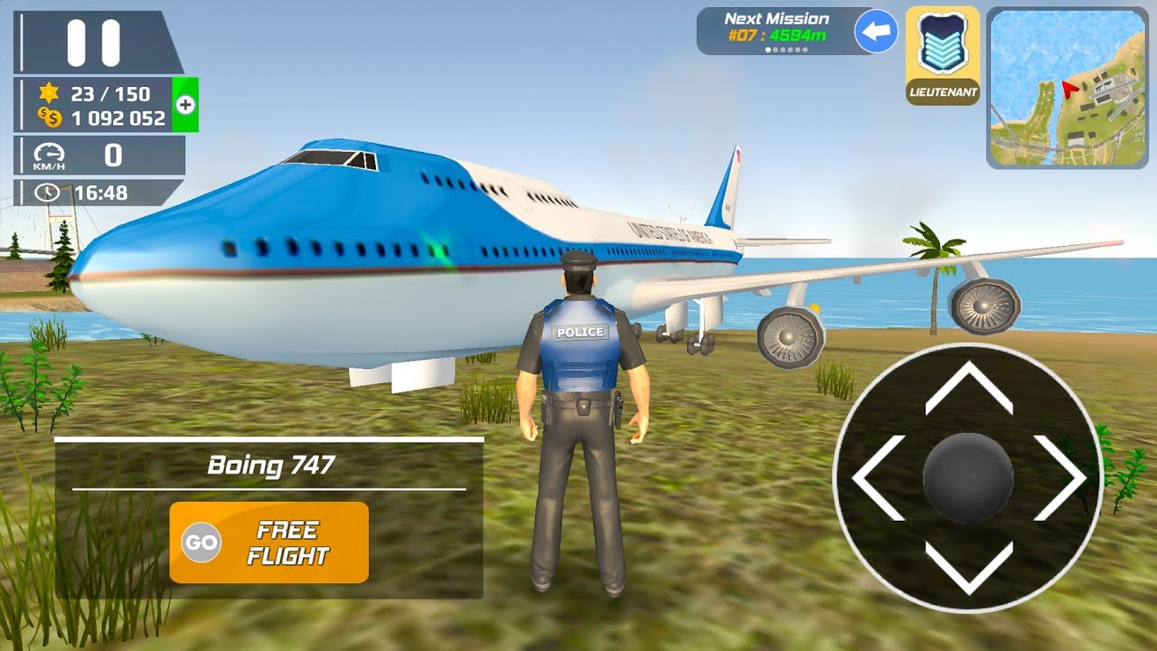 HFPS Flying Boeing 747 Airplane Ball UH-1 Huey Helicopter US Police Officer Pilot - Android Gameplay