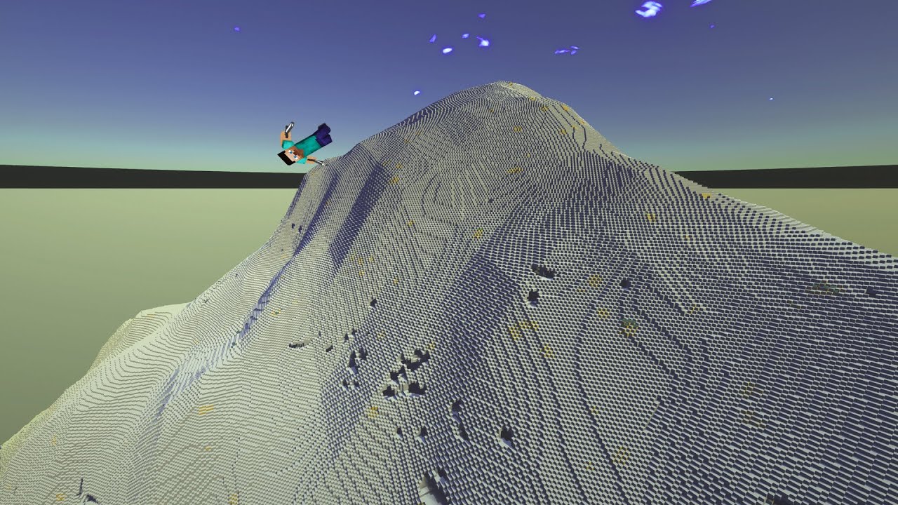 BAJANDO el Monte Everest en MINECRAFT - TERRA 1 TO 1  MOD 1.12.2