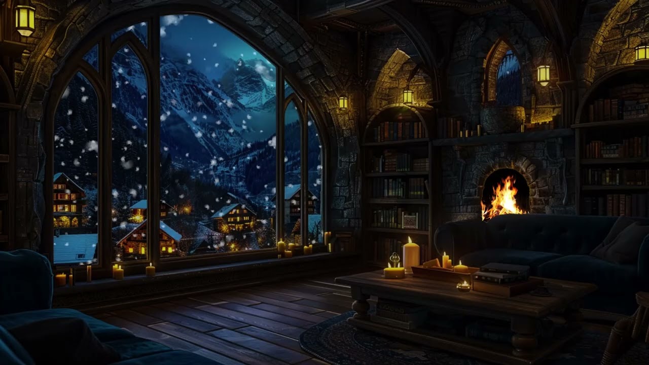 Blizzard Night Piano Echoes | Pure Nature Soundscape for Meditation and Emotional Healing