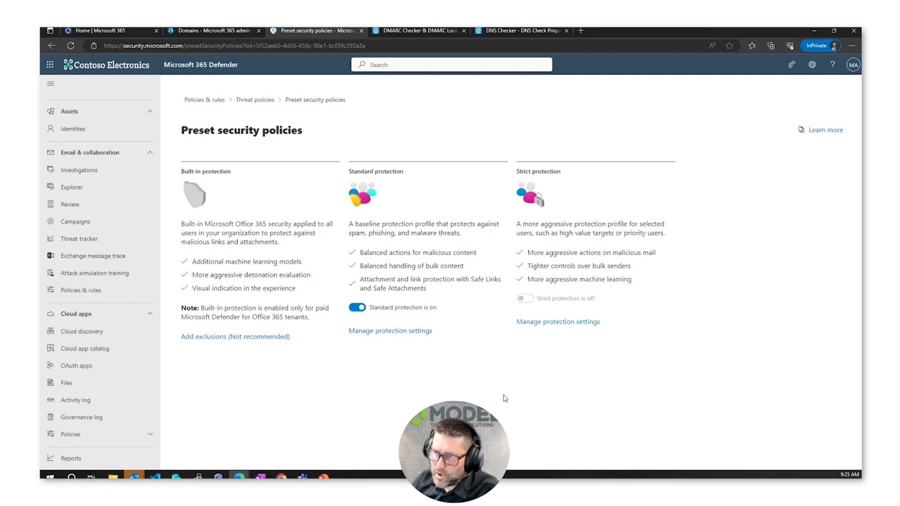 Demo   M365 Defender   Standard Threat Policy Configurations, Strict Protection Configuration, Licen