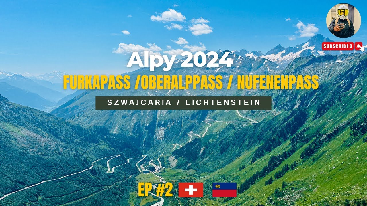 Motocyklem przez Alpy - Szwajcaria |Furkapass|Oberalppass|Nufenenpass|[4K][PL][EP.2]