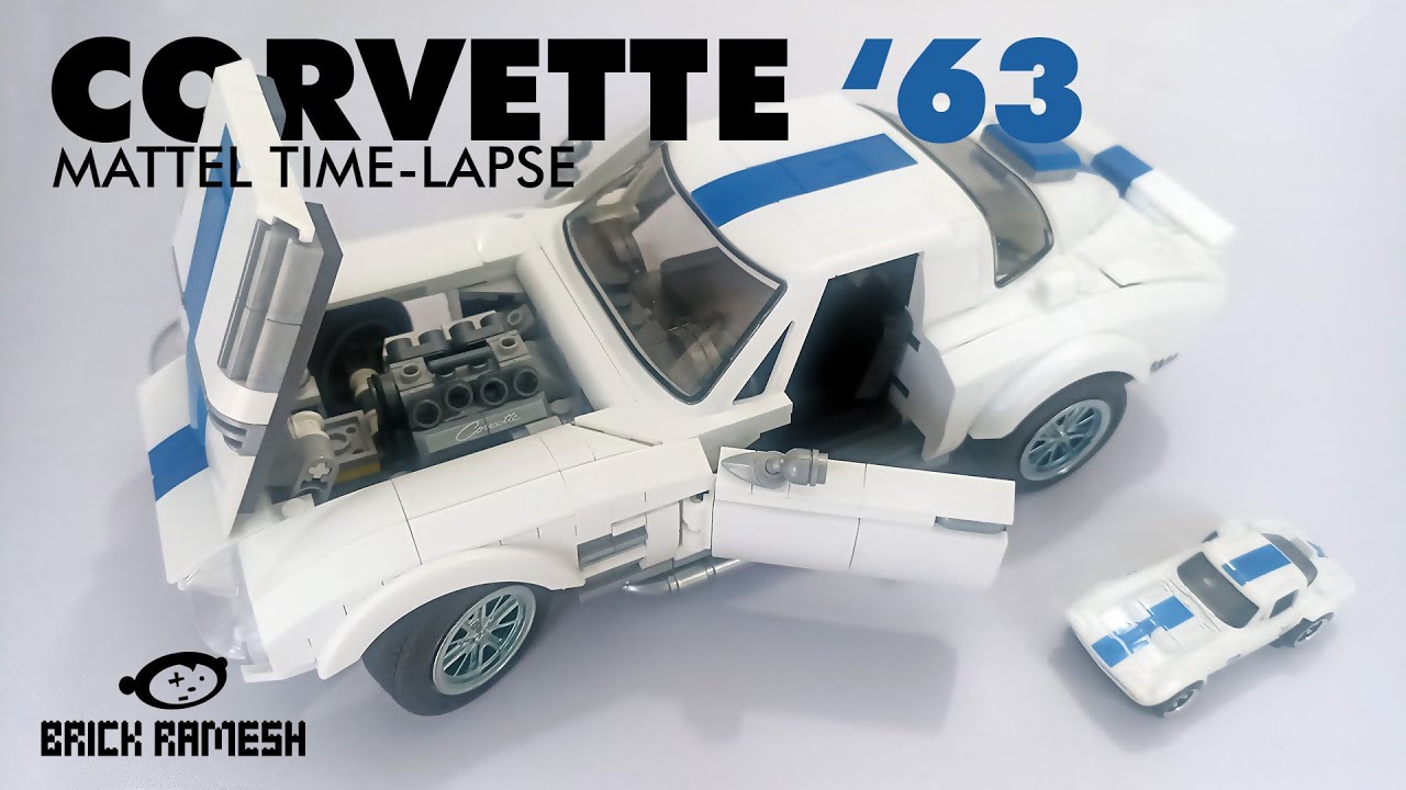 MATTEL BRICK SHOP HOT WHEELS ELITE SERIES CORVETTE '63 GRAND SPORT - Construcción rápida de Mattel
