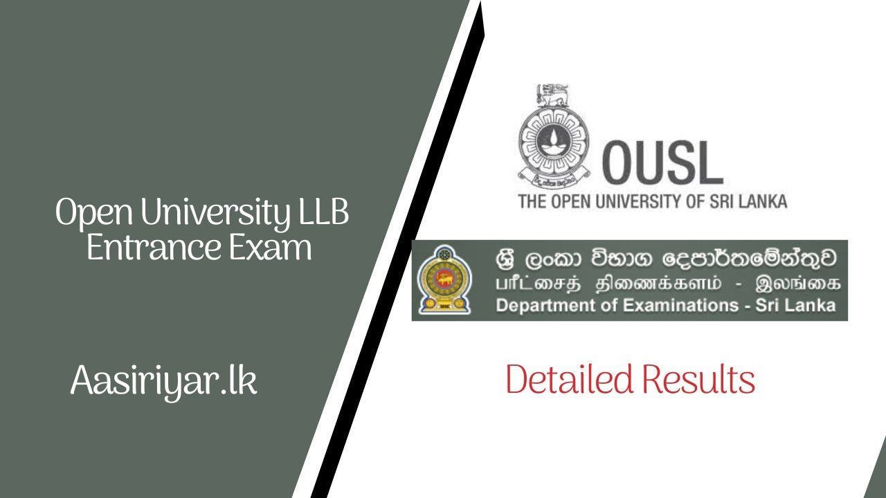 How to Check Open University LLB Entrance Exam 2021 Detailed Result | Aasiriyar LK