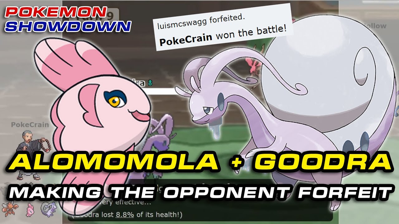ALOMOMOLA + GOODRA MAKING THE OPPONENT FORFEIT | Pokemon Showdown |