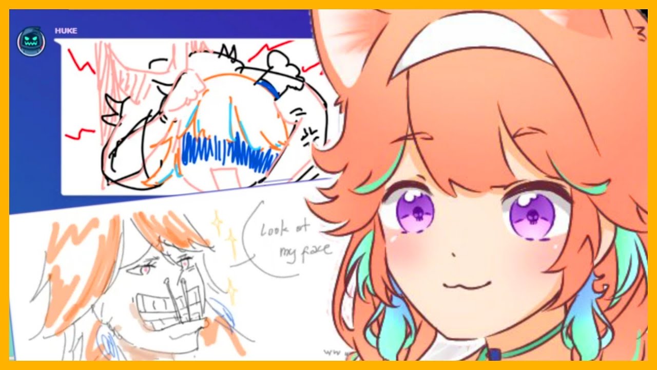 Kiara plays GARTIC PHONE with Famous Artists | Hololive EN