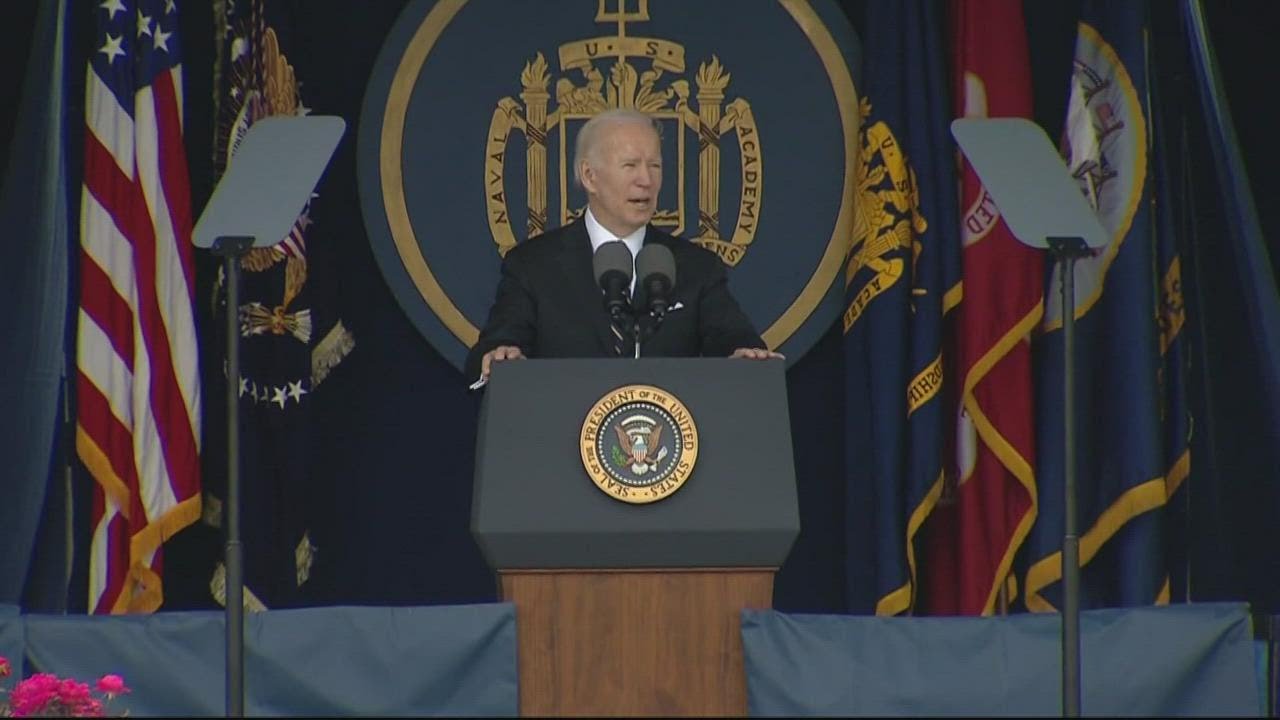 President Biden addresses Naval Academy graduating class