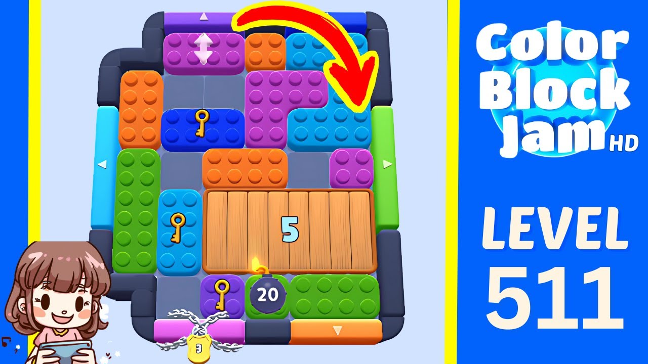 Color Block Jam Level 511 Solution Walkthrough