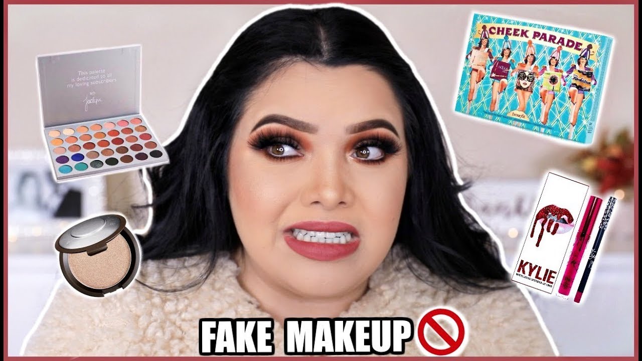 Full Face Using FAKE Makeup!