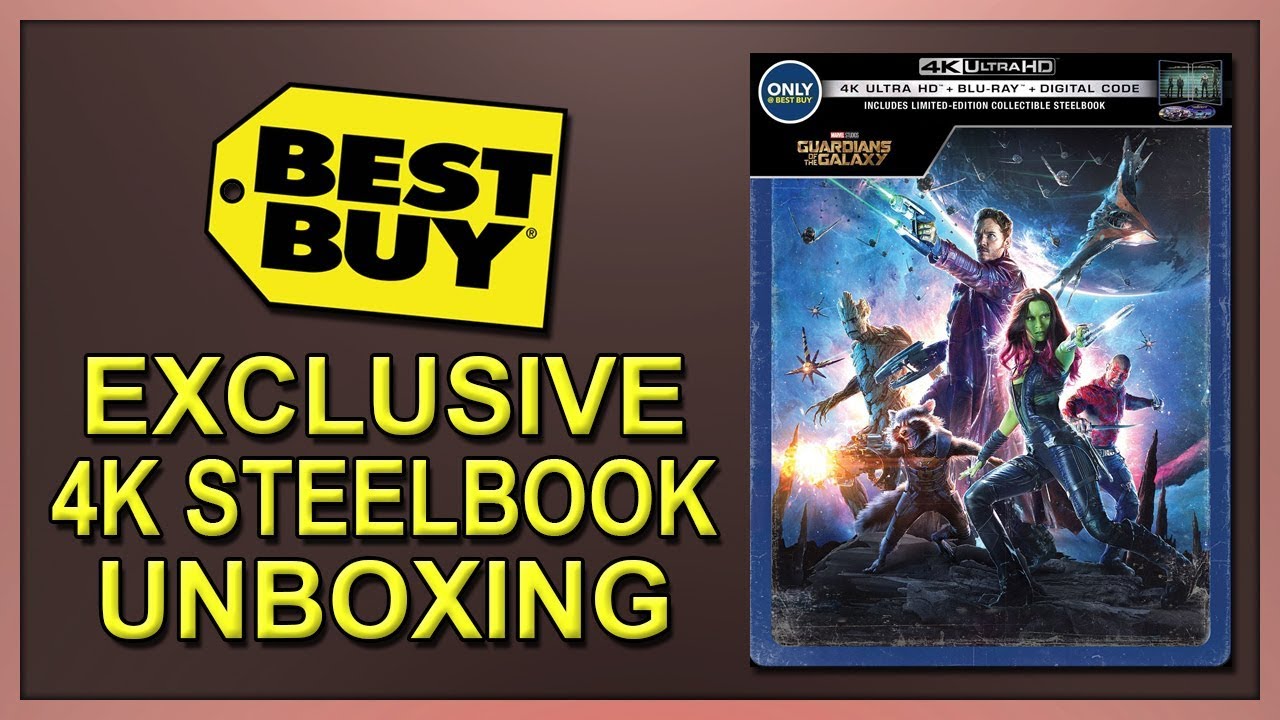 Guardians of the Galaxy Best Buy Exclusive 4K+2D Blu-ray SteelBook Unboxing