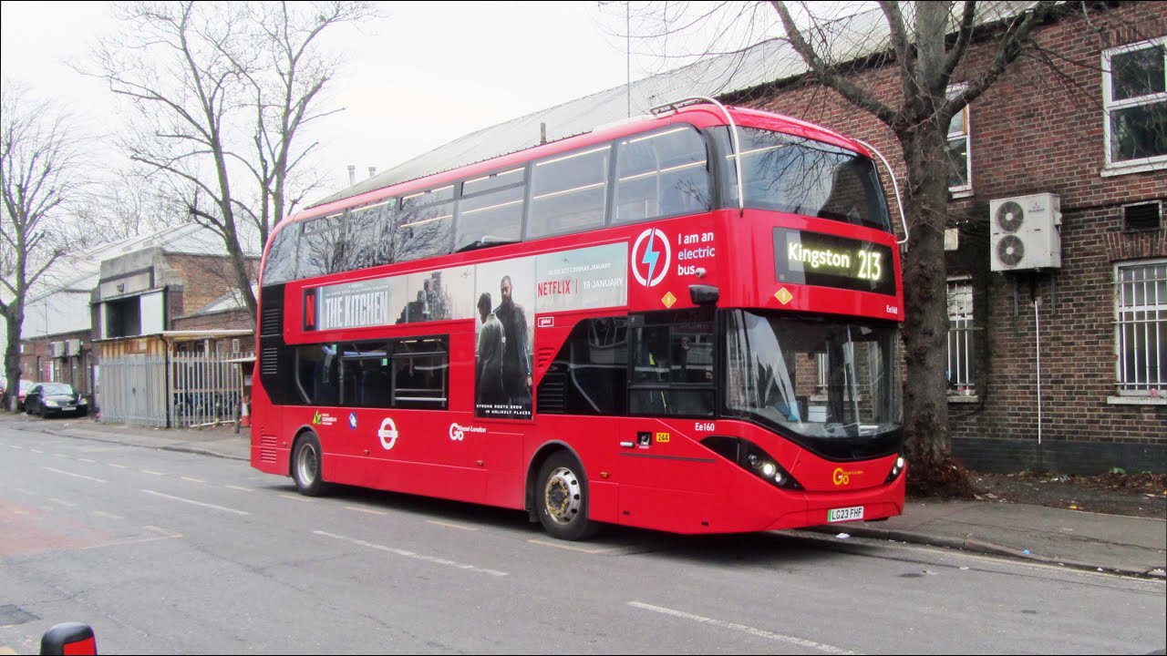 Electric Buses On London Bus Route 213, Kingston - Sutton.