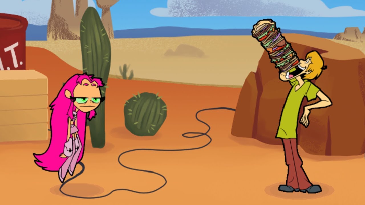 Scooby-Doo: Jump Jousts Jam - Starfire Has To Watch Shaggy Devour His Victory Sandwich (CN Games)