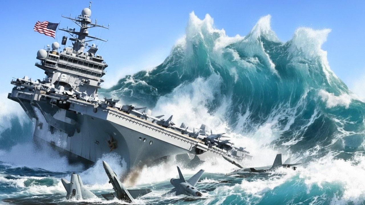 Авианосец USS John F. Kennedy на полной скорости – ходовые испытания авианосца стоимостью 13 миллиар