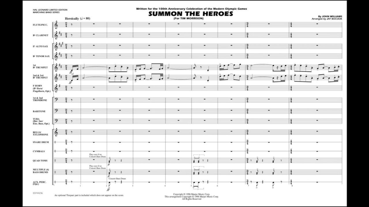 Summon the Heroes by John Williams/arr. Jay Bocook