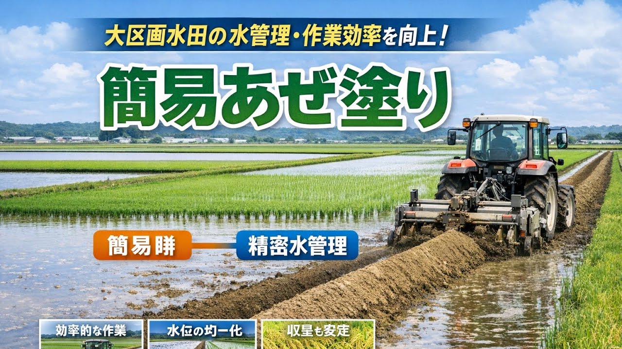 【水田革命】超大区画水田の弱点を解決｜簡易畦立て管理という最適解