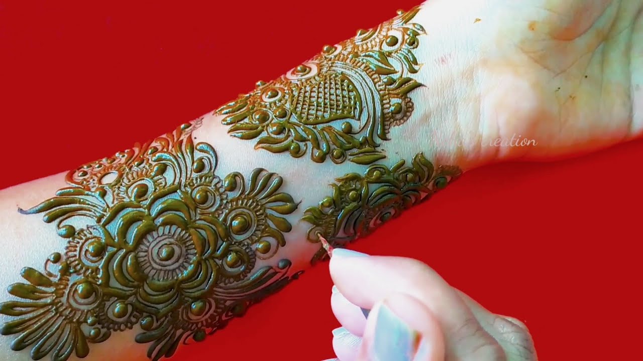 Unique Stylish Henna Tutorial Ll Mehndi Design For Front Hand Ll Elegant Floral Mehandi Design