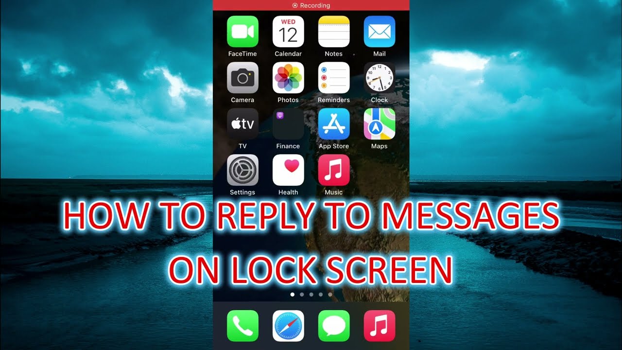 HOW TO REPLY TO MESSAGES ON LOCK SCREEN ON IPHONE