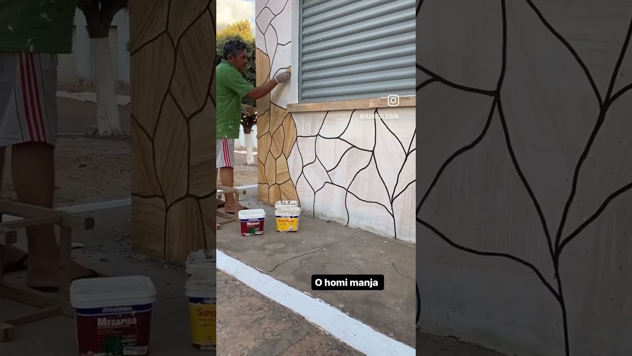 Pintura efeito pedra 